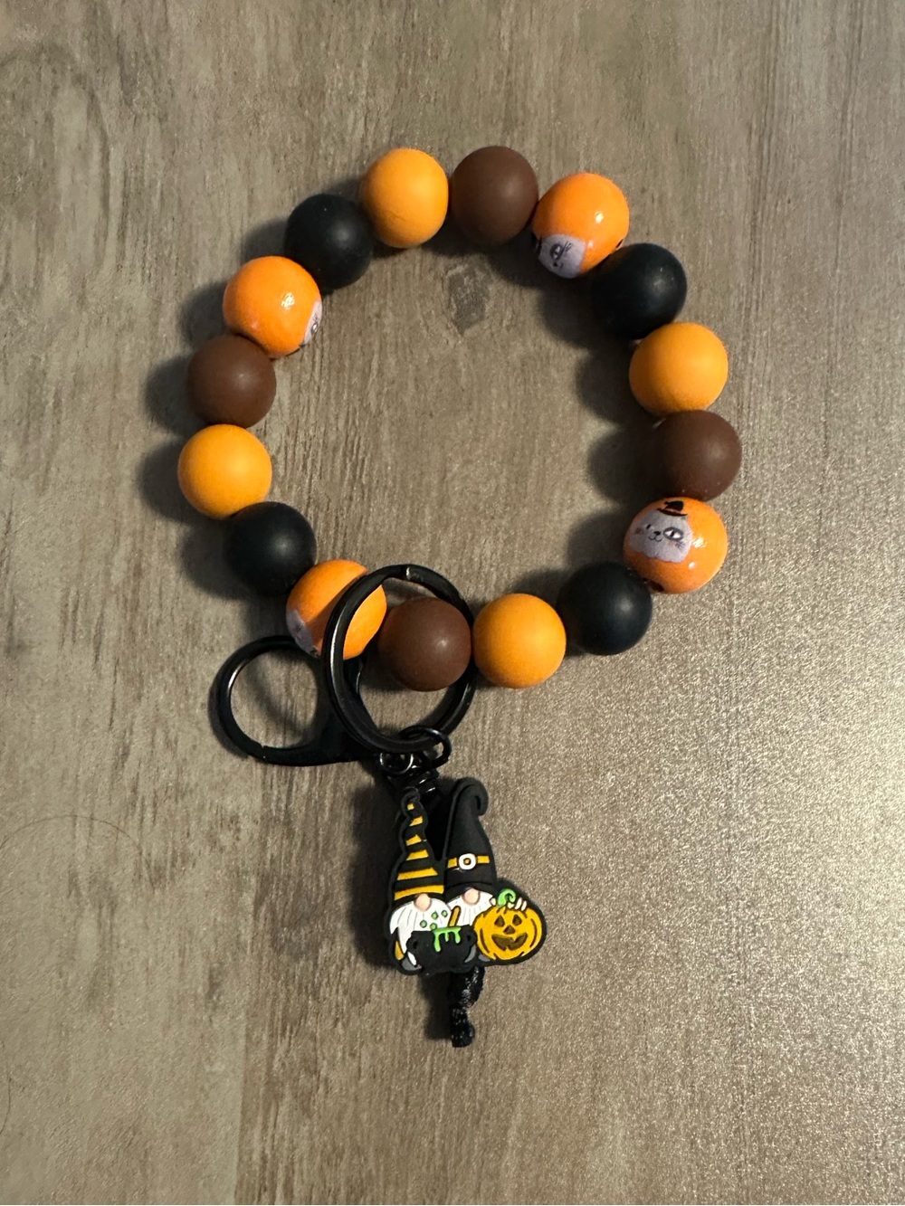Halloween Gnome Keychain Wristlet NWOT